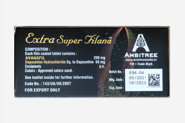 印度黑水鬼 >超級阿伐那非雙效片 Extra Super Filana 10粒/盒:圖片 2