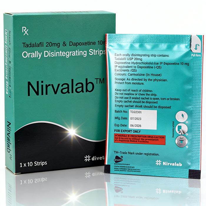印度Nirvalab雙效綠膜 犀利士雙效口溶膜 長效持久×快速吸收 10片/盒:圖片 3